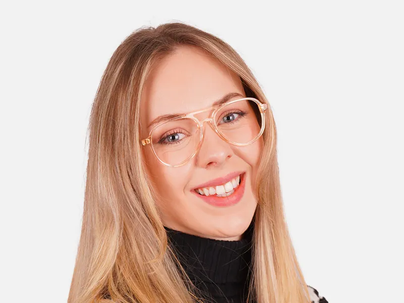 Orange Frame Pilot Glasses-2