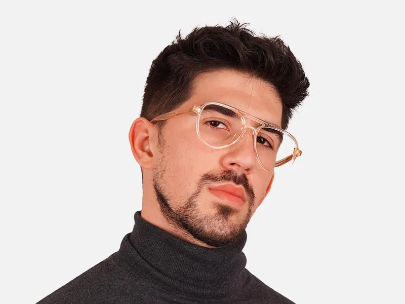 Orange Frame Pilot Glasses-2