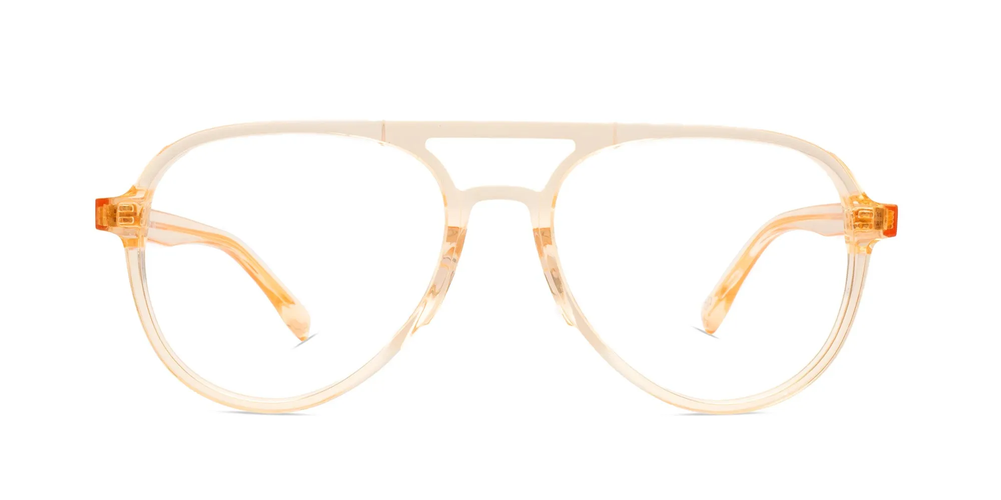 Orange Frame Pilot Glasses-2
