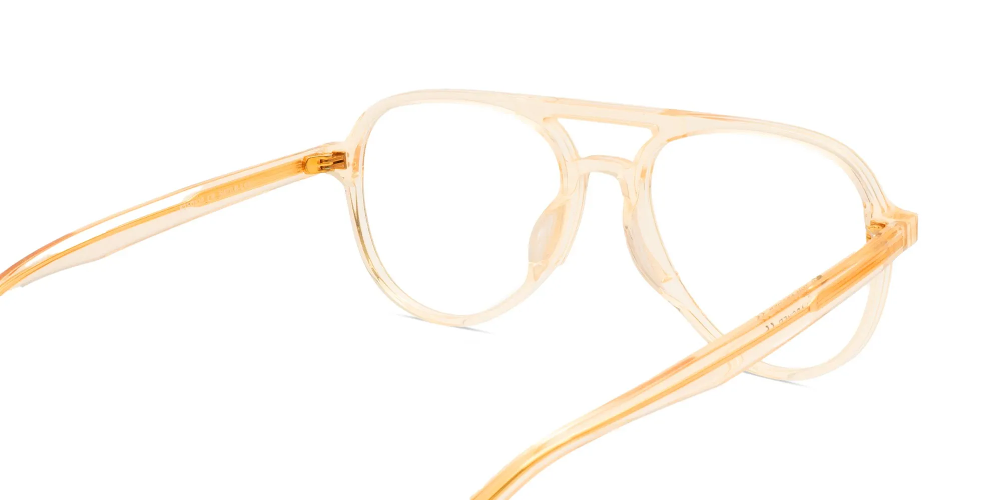 Orange Frame Pilot Glasses-2