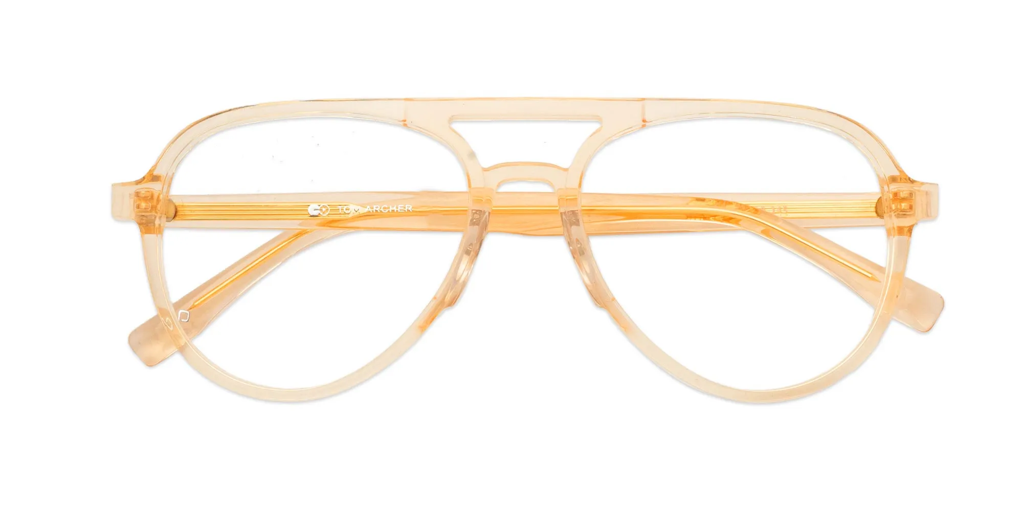 Orange Frame Pilot Glasses-2