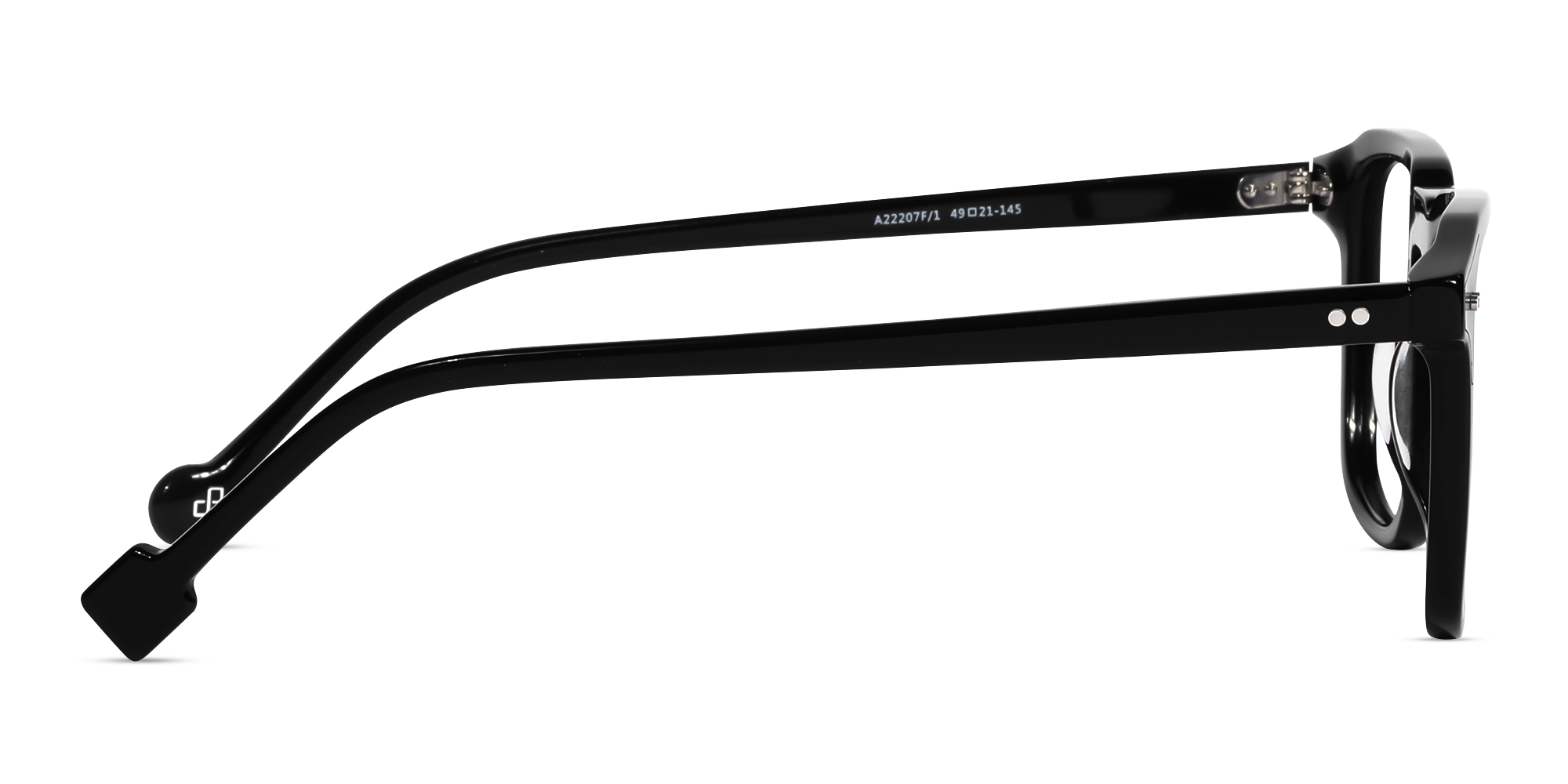 Black & Indigo Square Acetate Glasses