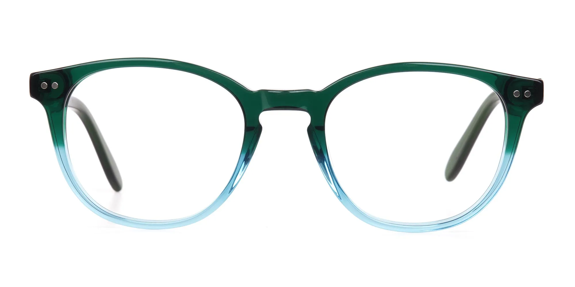Hunter Green & Teal Two-Tone Glasses-2