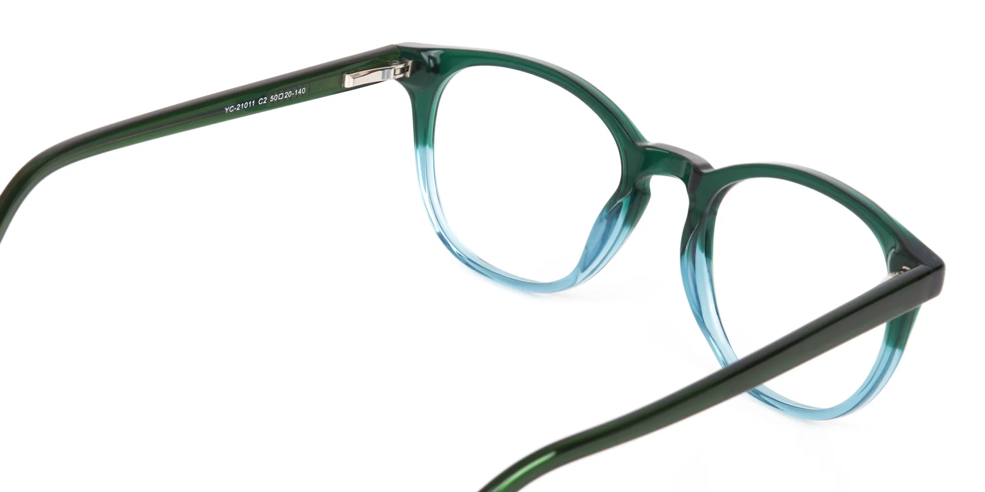 Hunter Green & Teal Two-Tone Glasses-2