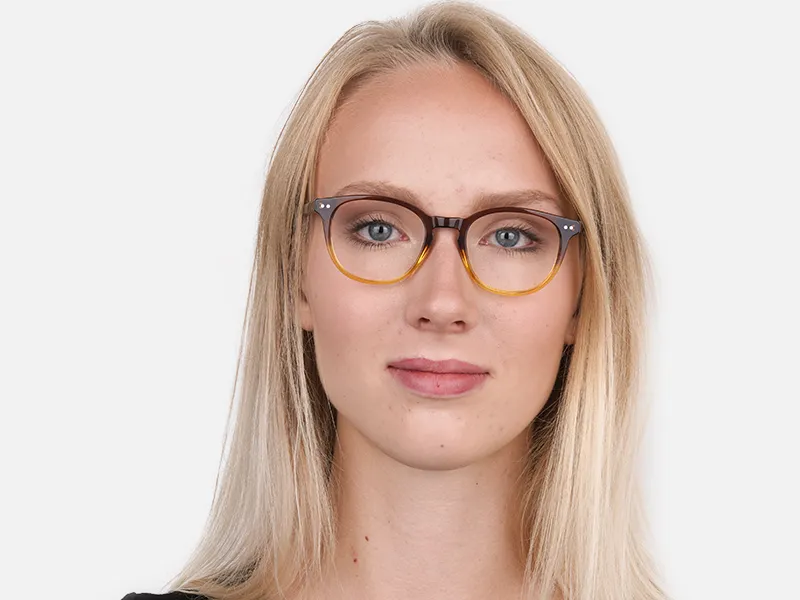Crystal Brown & Honey Havana Two-Tone Glasses-2