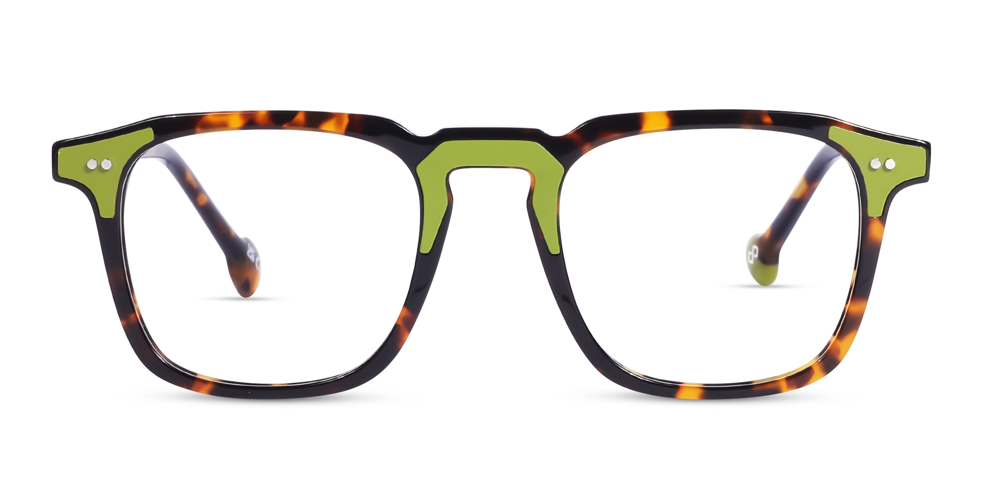 A22207F/4 - Havana Tortoise & Green Glasses