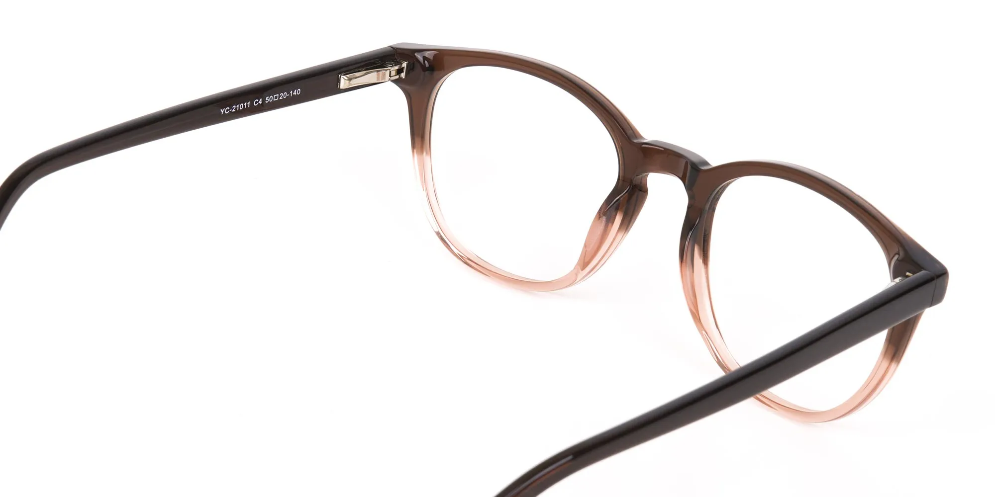 Mocha Brown & Crystal Beige Two-Tone Glasses-2