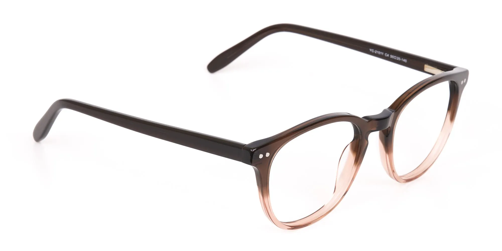 Mocha Brown & Crystal Beige Two-Tone Glasses-2