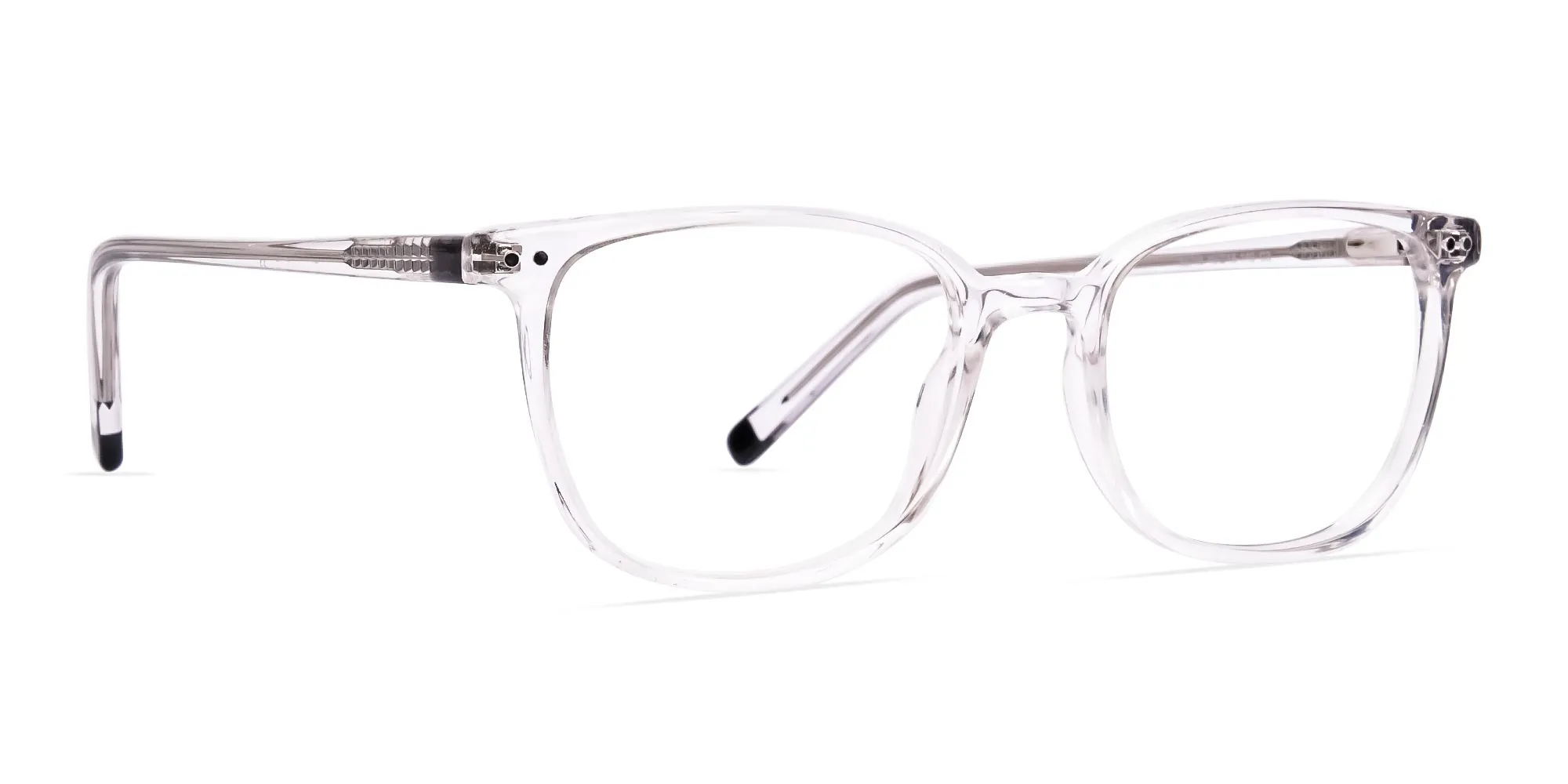 Crystal Clear Transparent Rectangular Glasses Frames-2