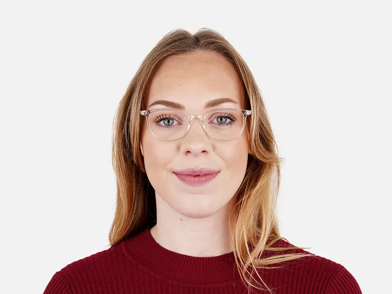 Crystal Clear Transparent Rectangular Glasses Frames-2