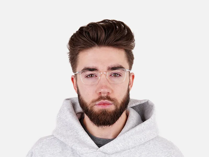 Crystal Clear Transparent Rectangular Glasses Frames-2