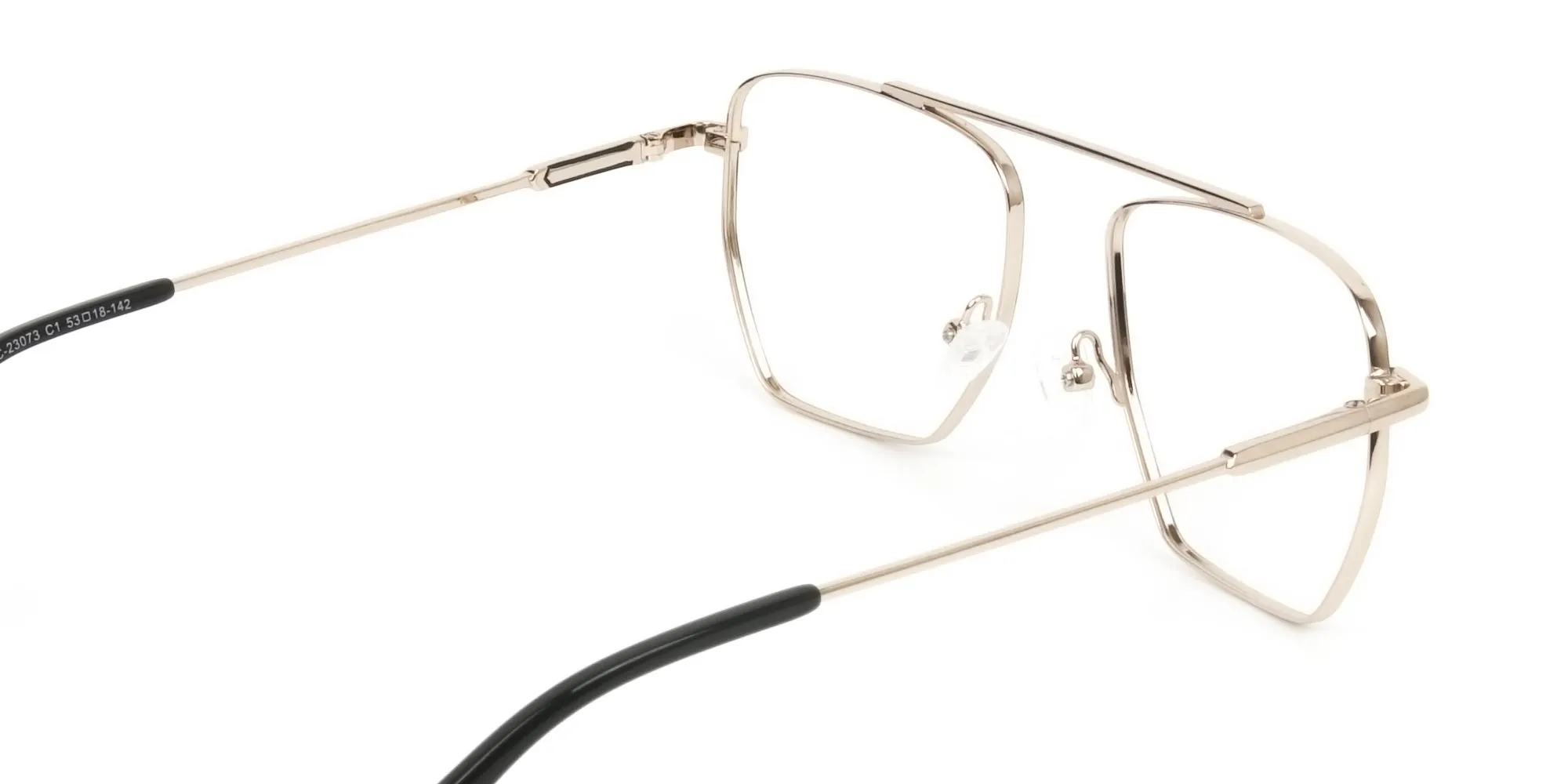 Black  and Gold Pilot  Wire Frame Glasses Men Women - 2