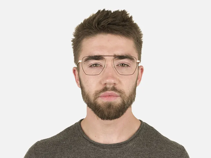 Black  and Gold Pilot  Wire Frame Glasses Men Women - 2