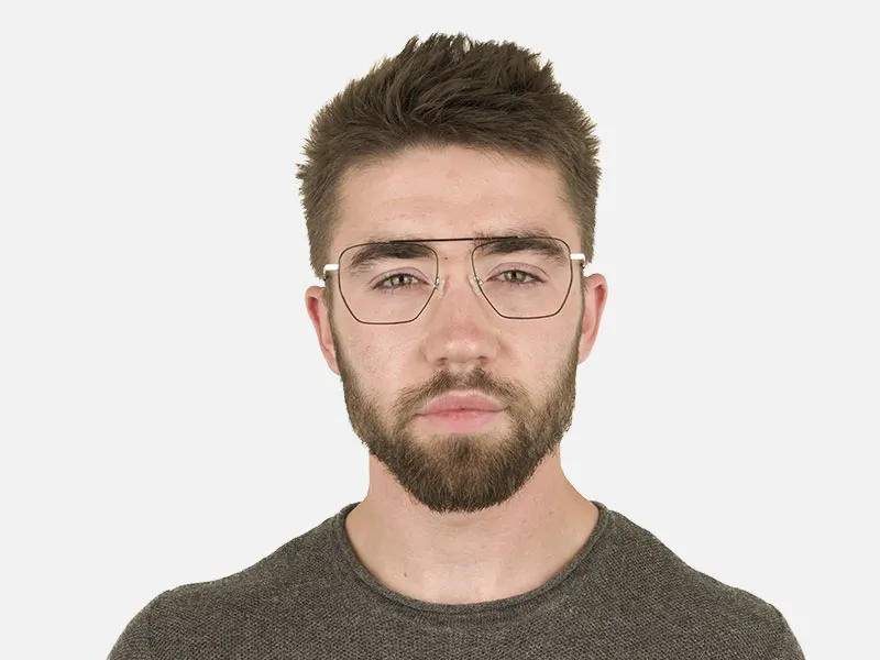 Lightweight  Black and Silver Wire Frame Glasses Men Women - 2