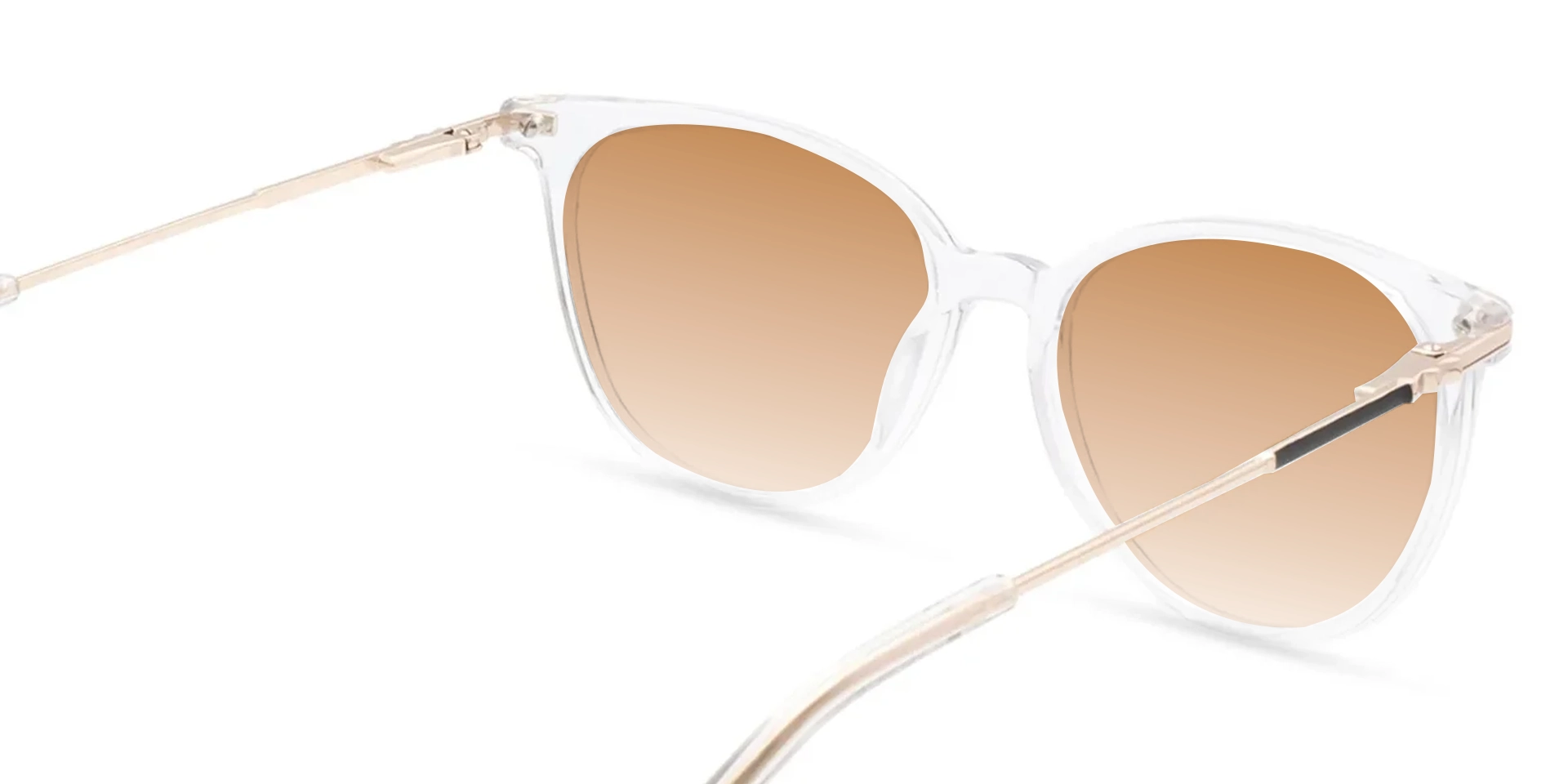 Cat-Eye Clear Full-rim Gradient Sunglasses