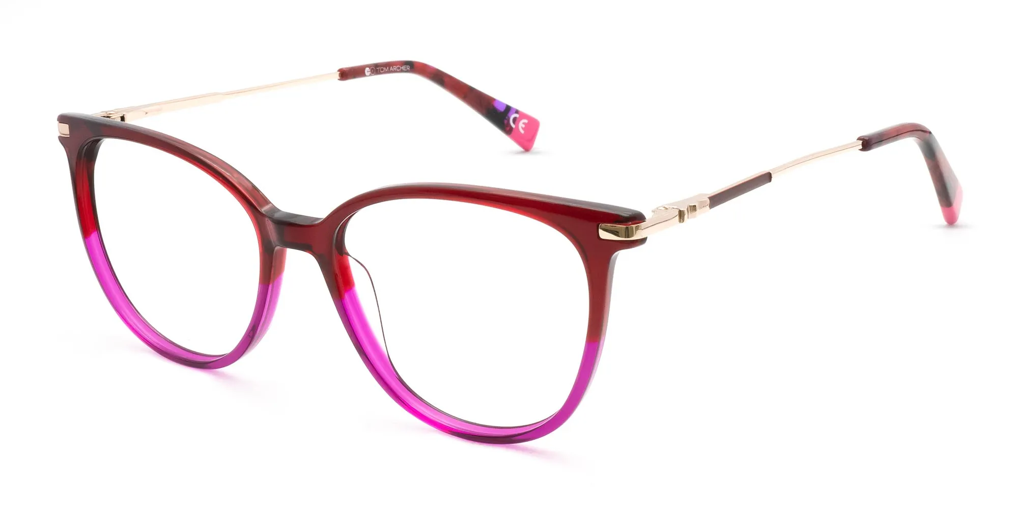 Round Cat Eye Prescription Glasses-2