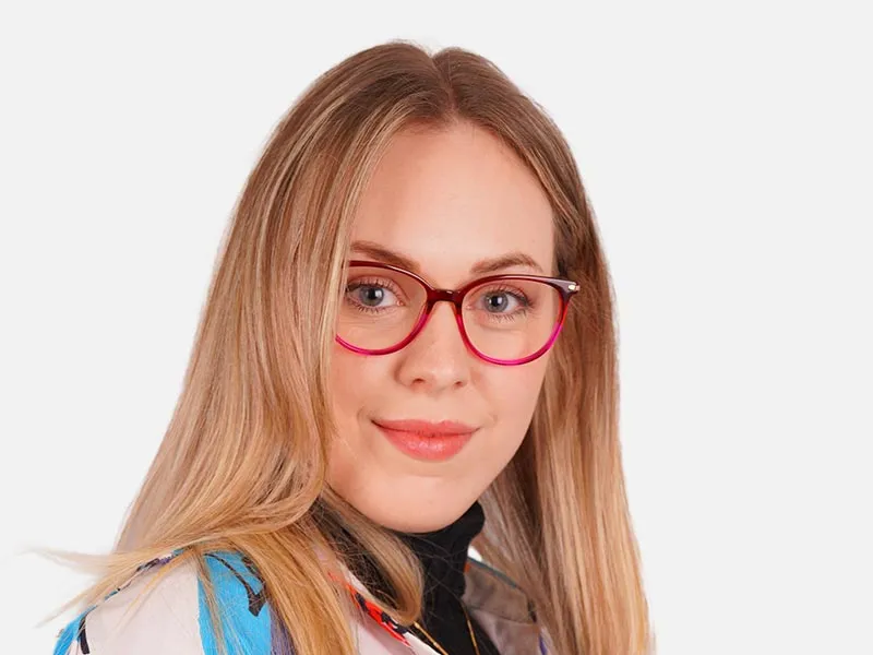 Round Cat Eye Prescription Glasses-2