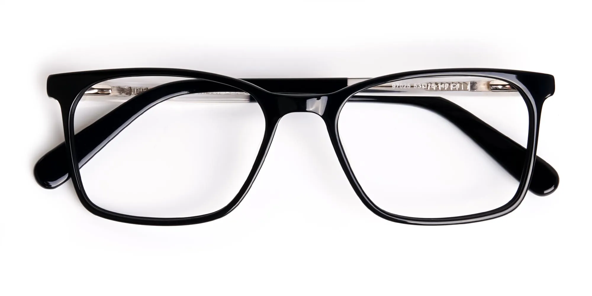 black and transparent rectangular glasses frames-2
