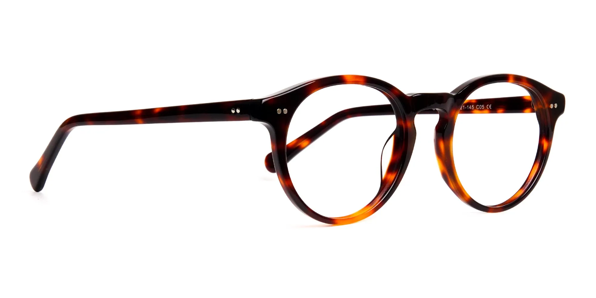 tortoise shell round full-rim glasses frames-2