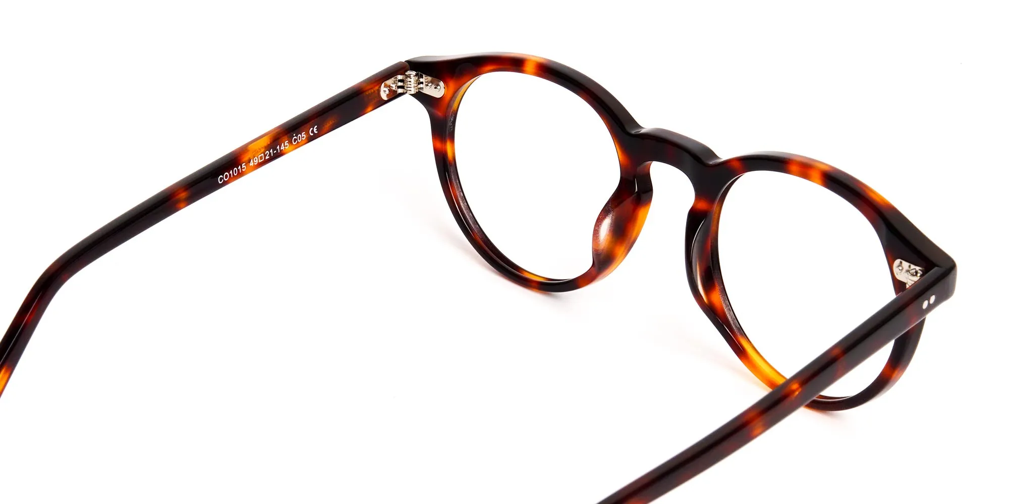 tortoise shell round full-rim glasses frames-2