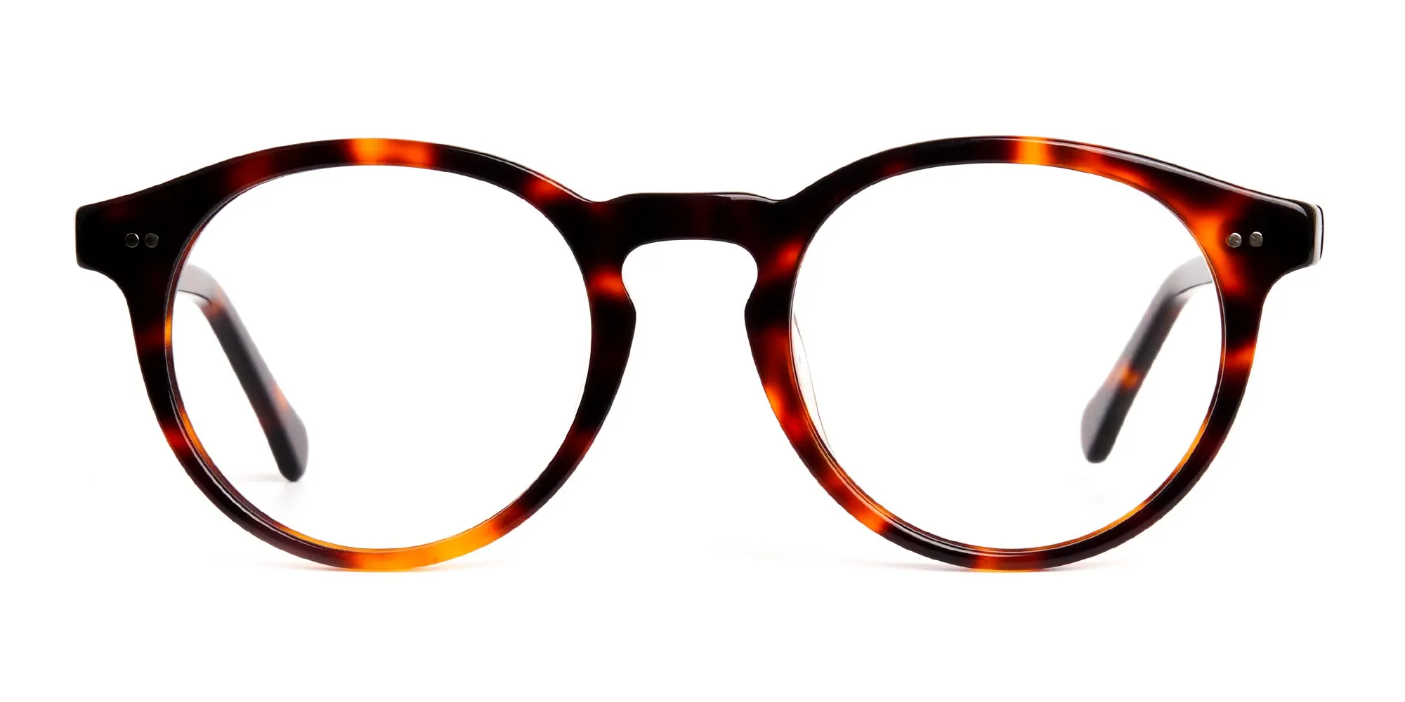 tortoise shell round full-rim glasses frames-2