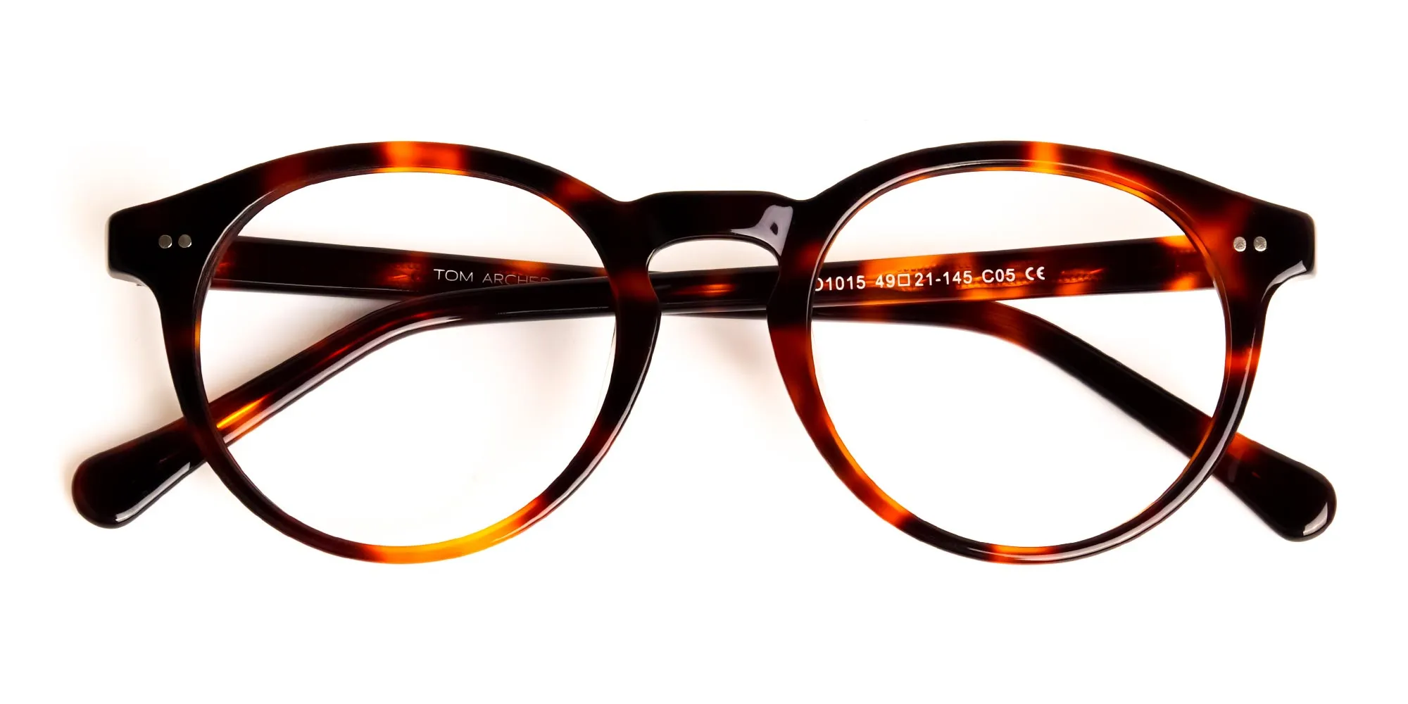 tortoise shell round full-rim glasses frames-2