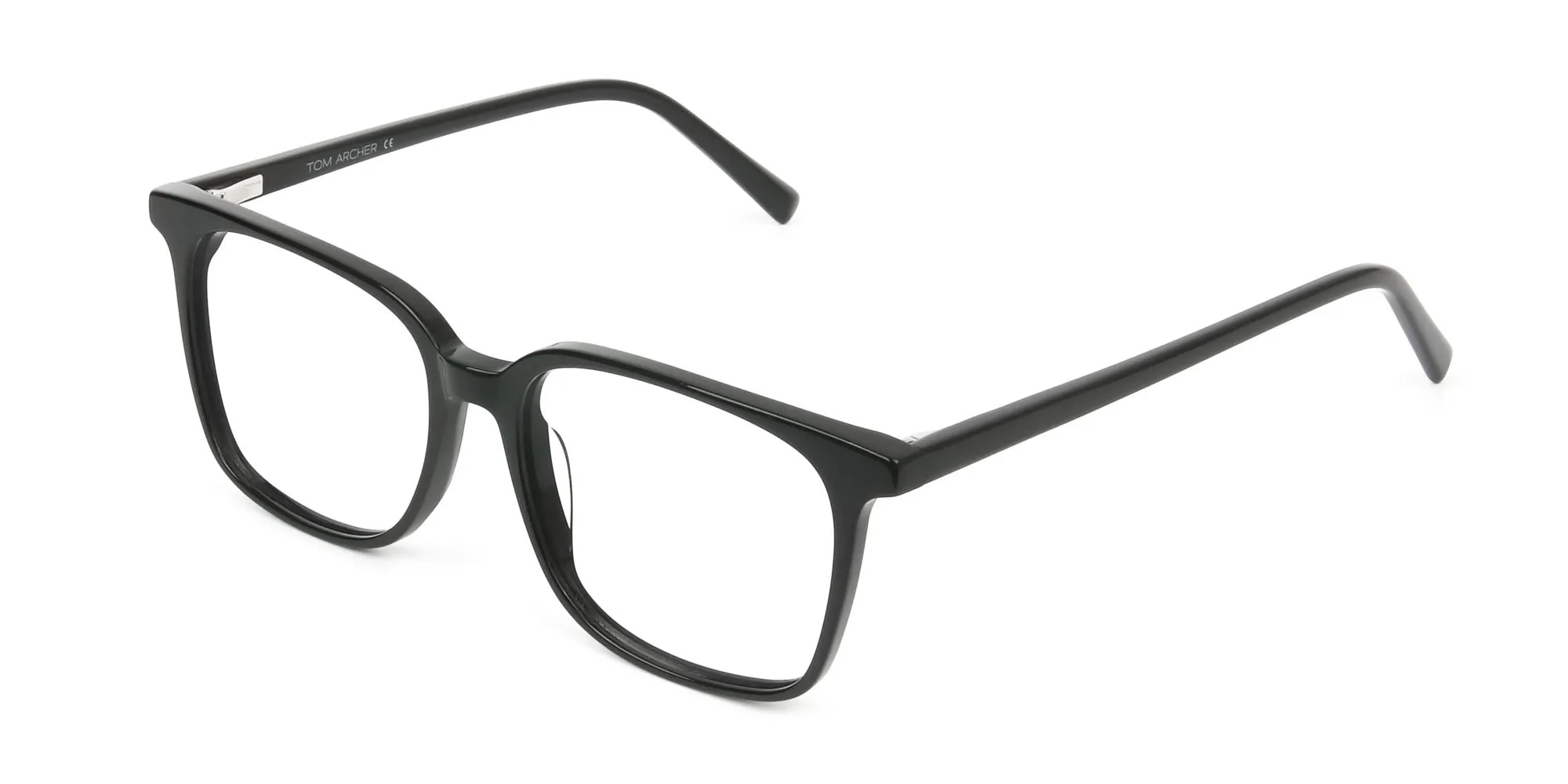 Square Glasses in Black - 2