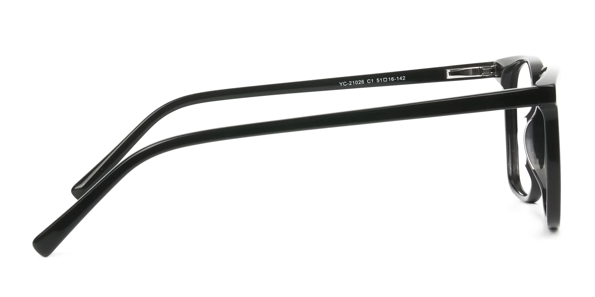 Square Glasses in Black - 2