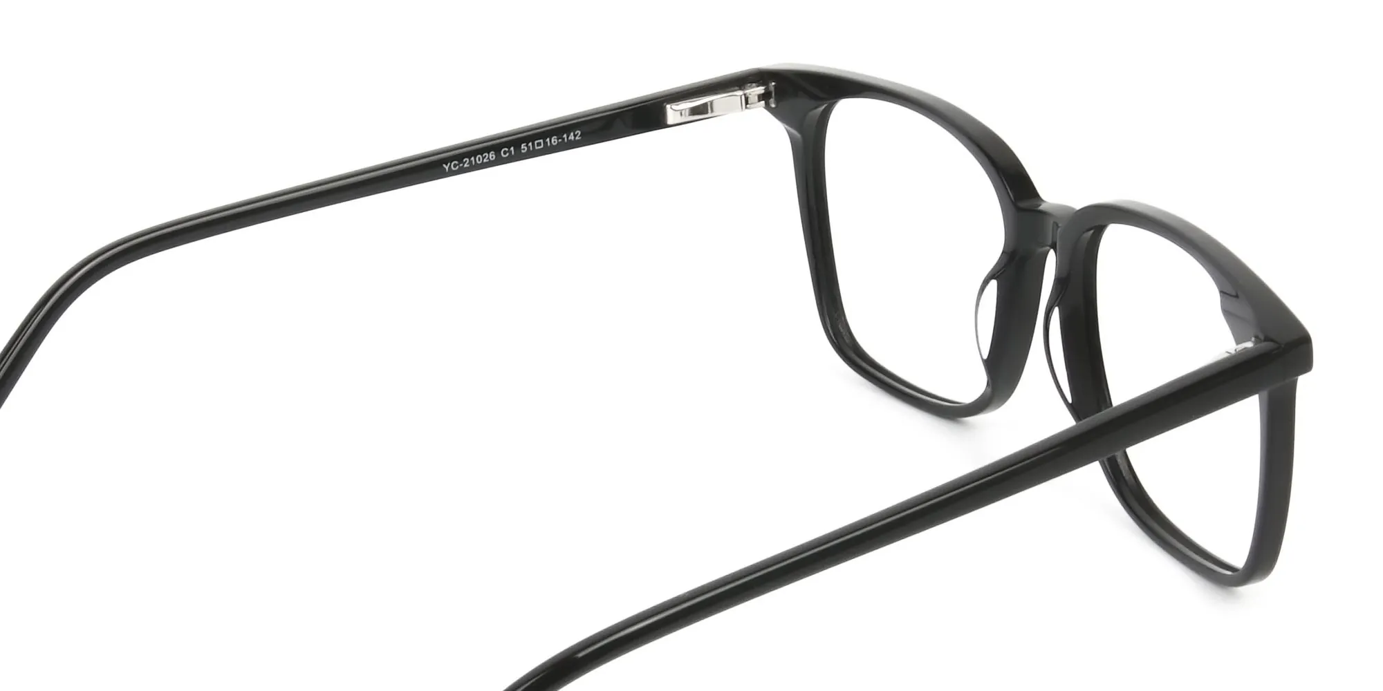 Square Glasses in Black - 2