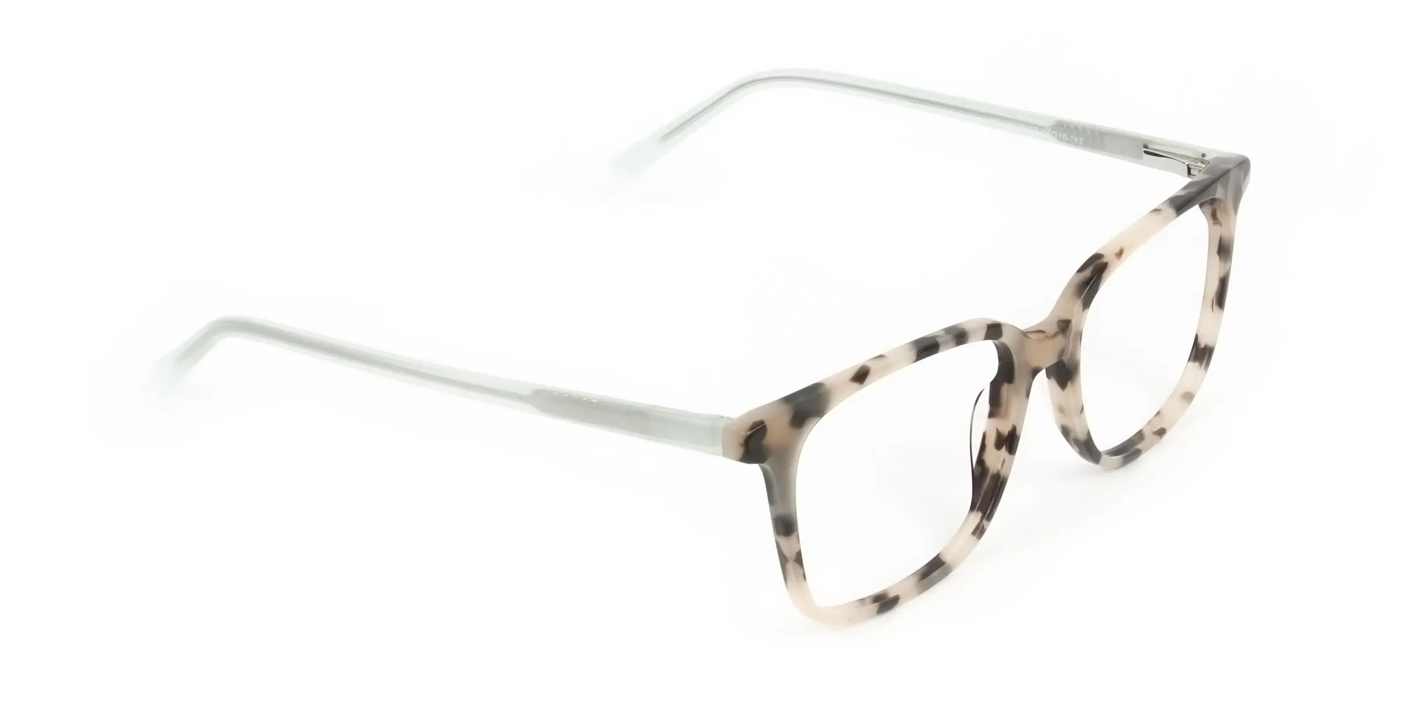 Crystal Teal Green Creamy Tortoise Glasses - 2