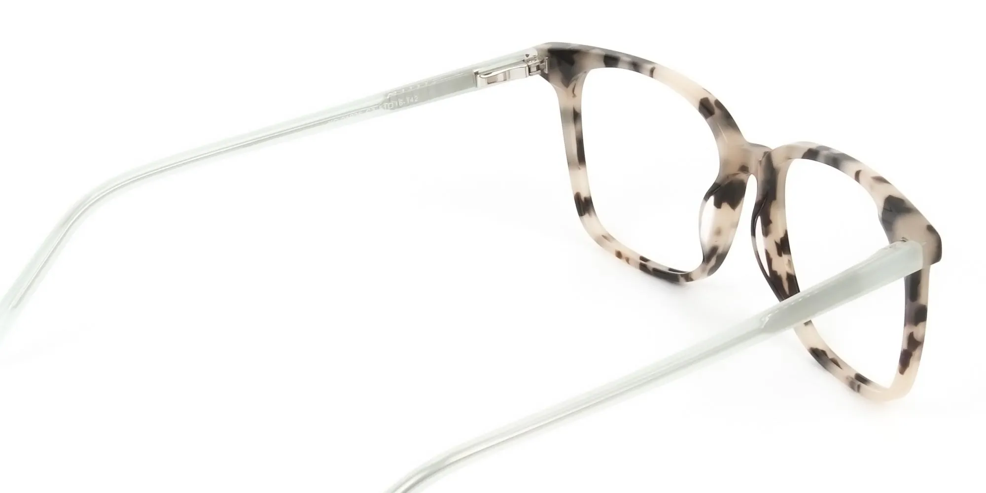 Crystal Teal Green Creamy Tortoise Glasses - 2