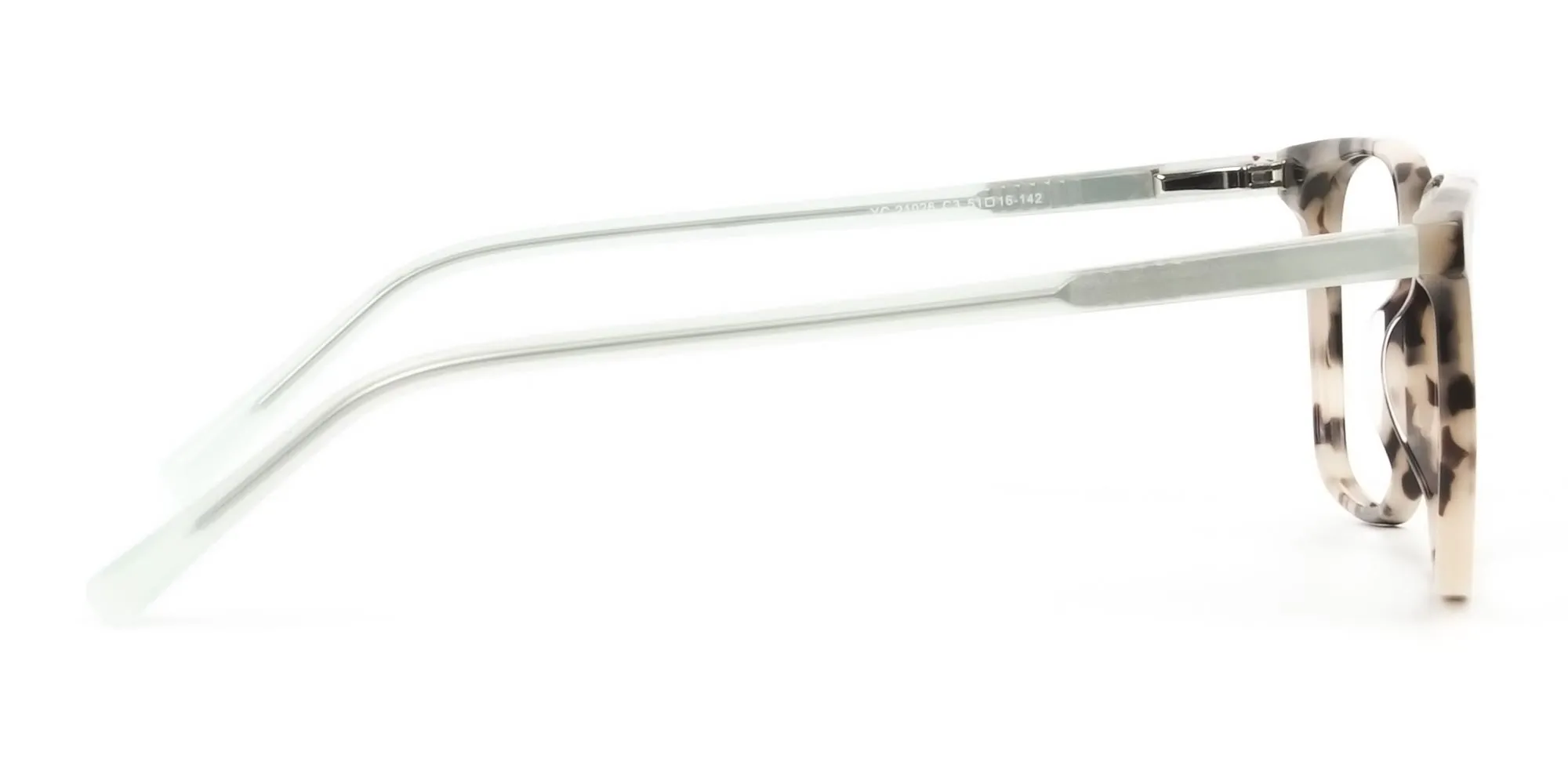 Crystal Teal Green Creamy Tortoise Glasses - 2