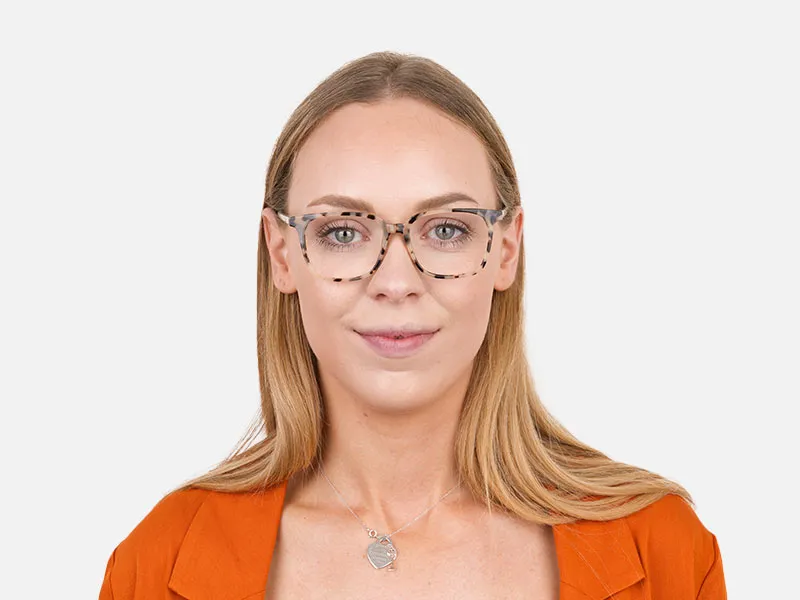 Crystal Teal Green Creamy Tortoise Glasses - 2