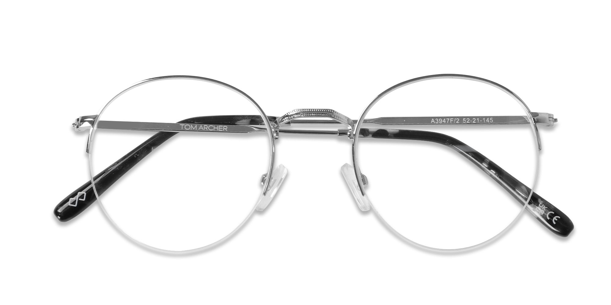 Silver & Marble Round Metal Glasses-6