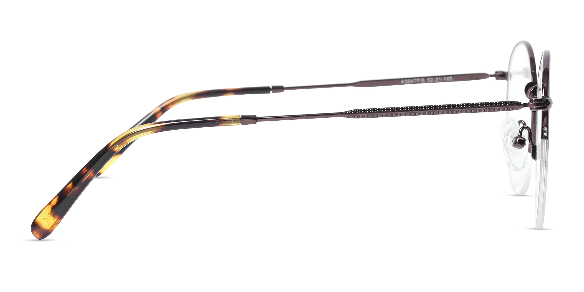  Round Bronze Brown Metal Sunglasses-4