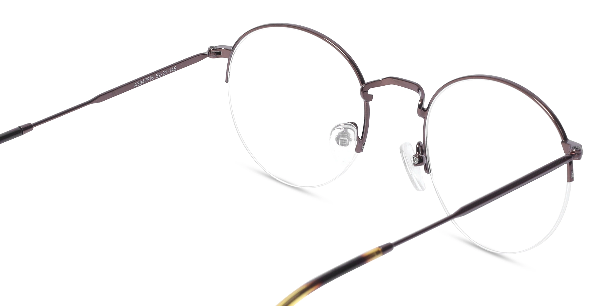  Round Bronze Brown Metal Sunglasses-5