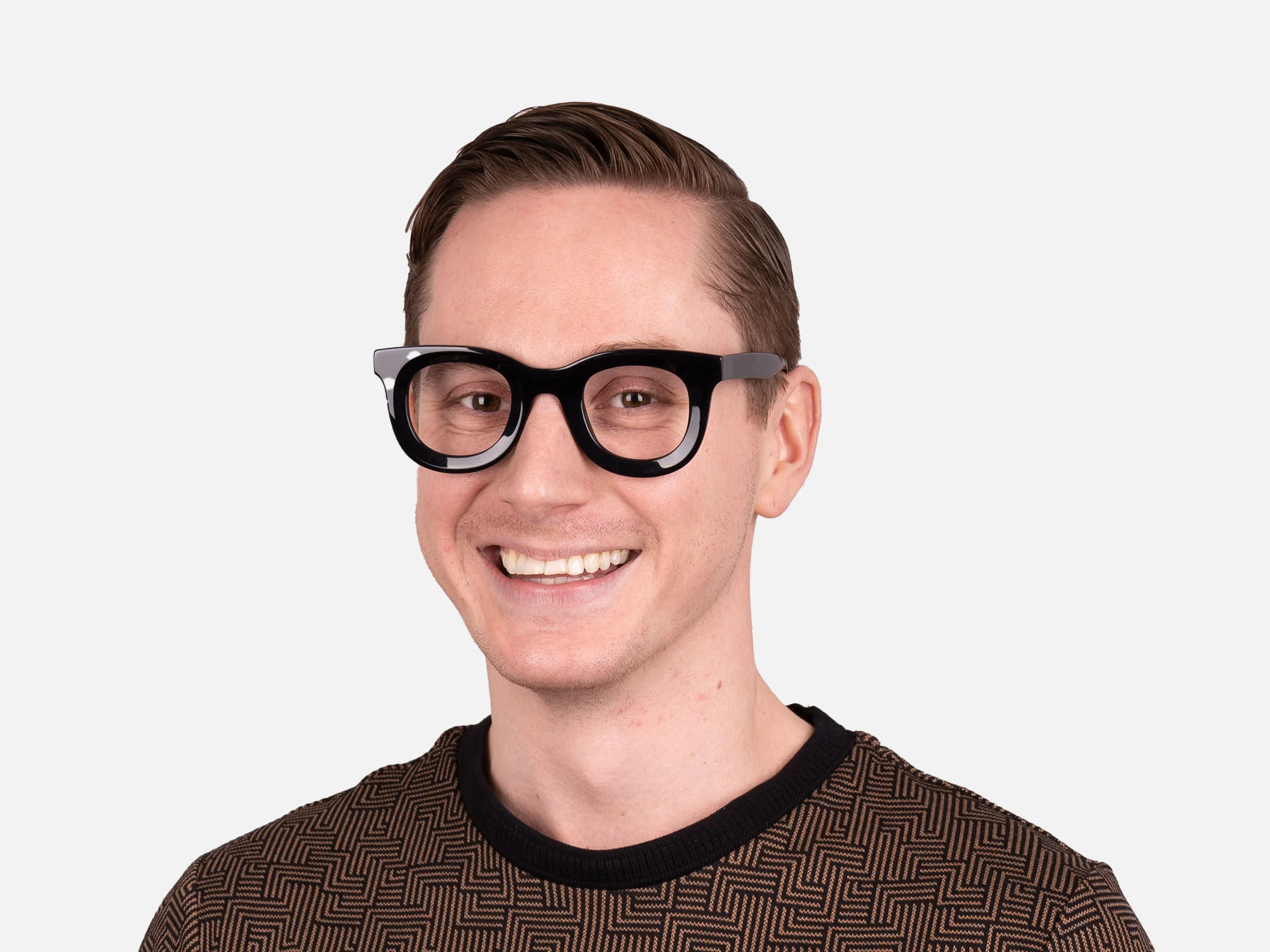 Black Thick Frame Glasses-41