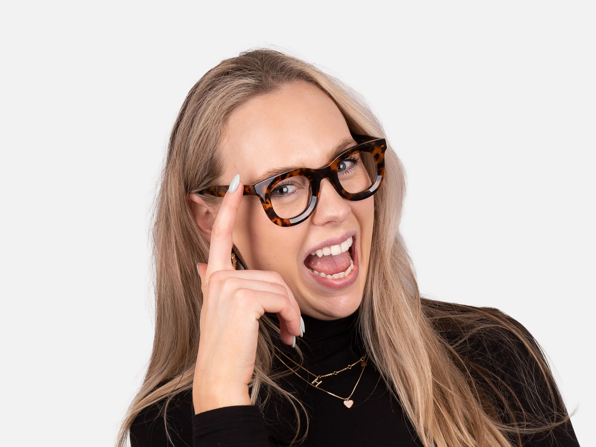 Thick Tortoise Shell Glasses-54