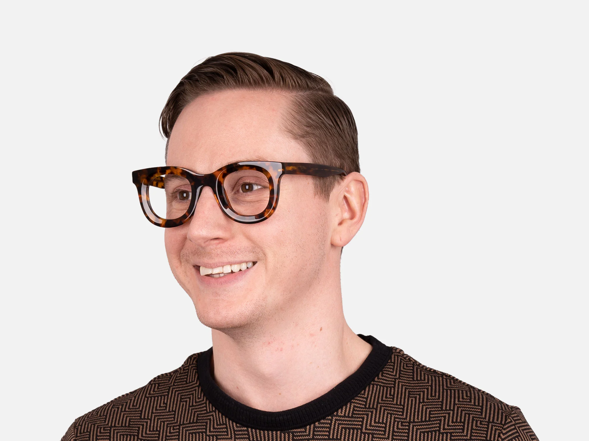 Thick Tortoise Shell Glasses-22