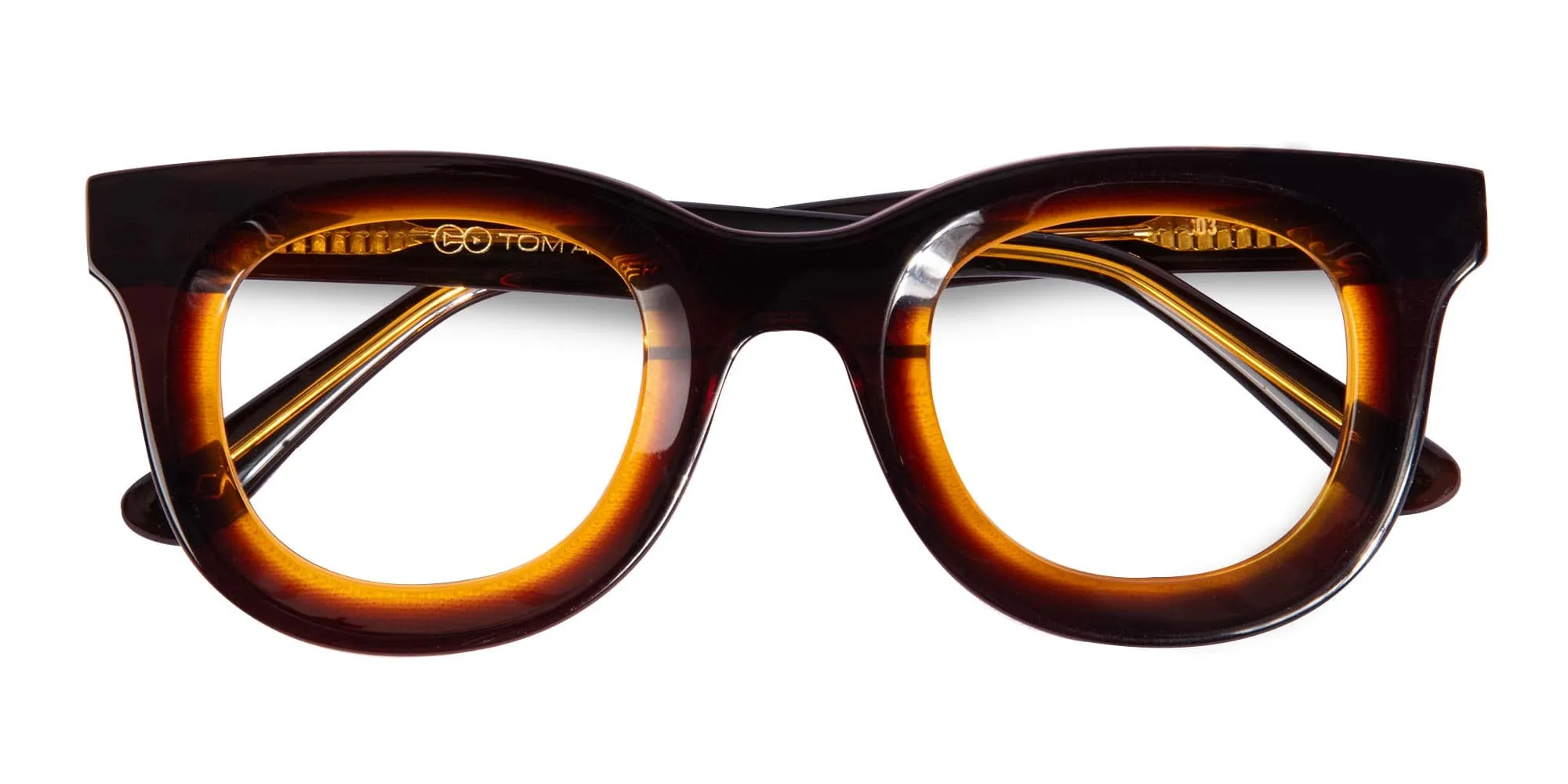 Thick Brown Square Glasses-2