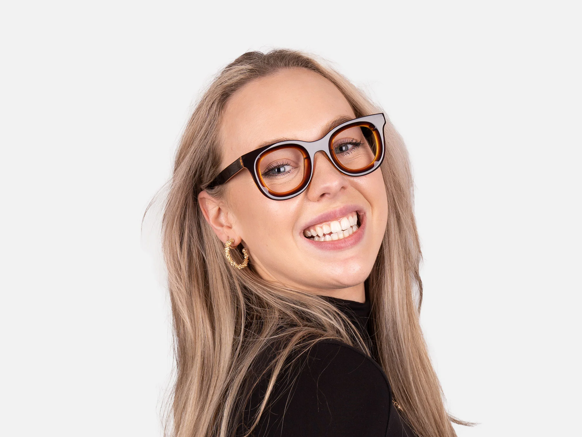 Thick Brown Square Glasses-52