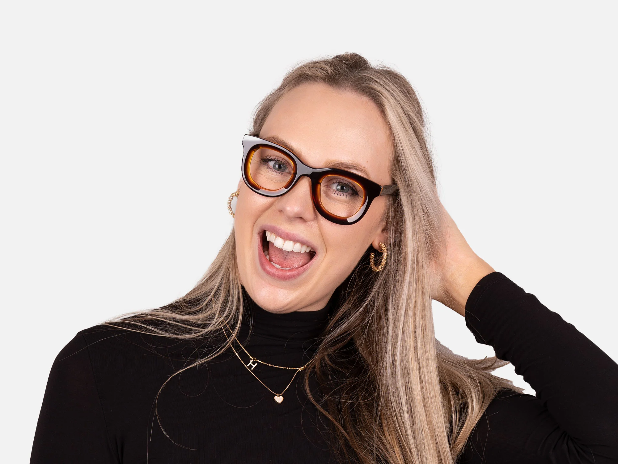 Thick Brown Square Glasses-54