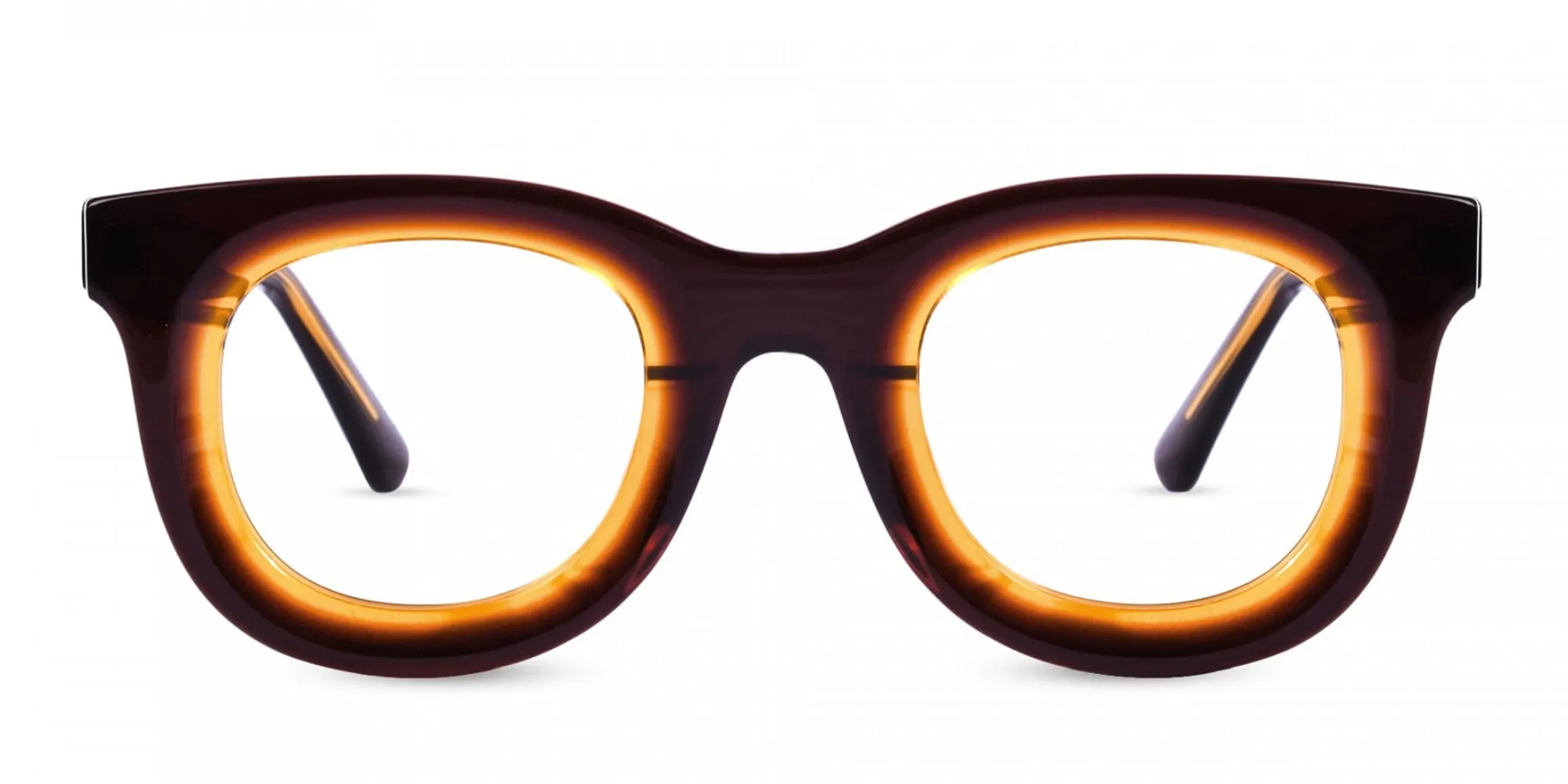 Thick Brown Square Glasses-2