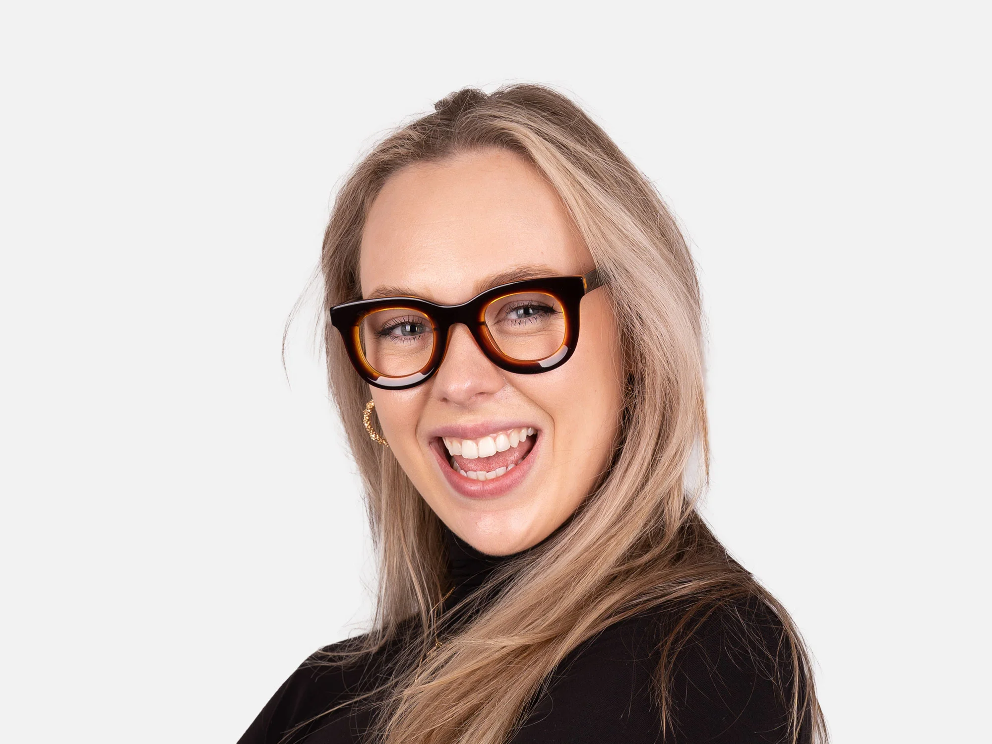 Thick Brown Square Glasses-51