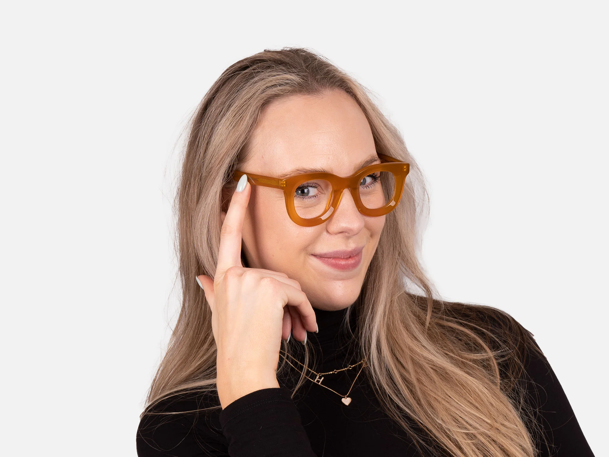 Gold Square Glasses-53