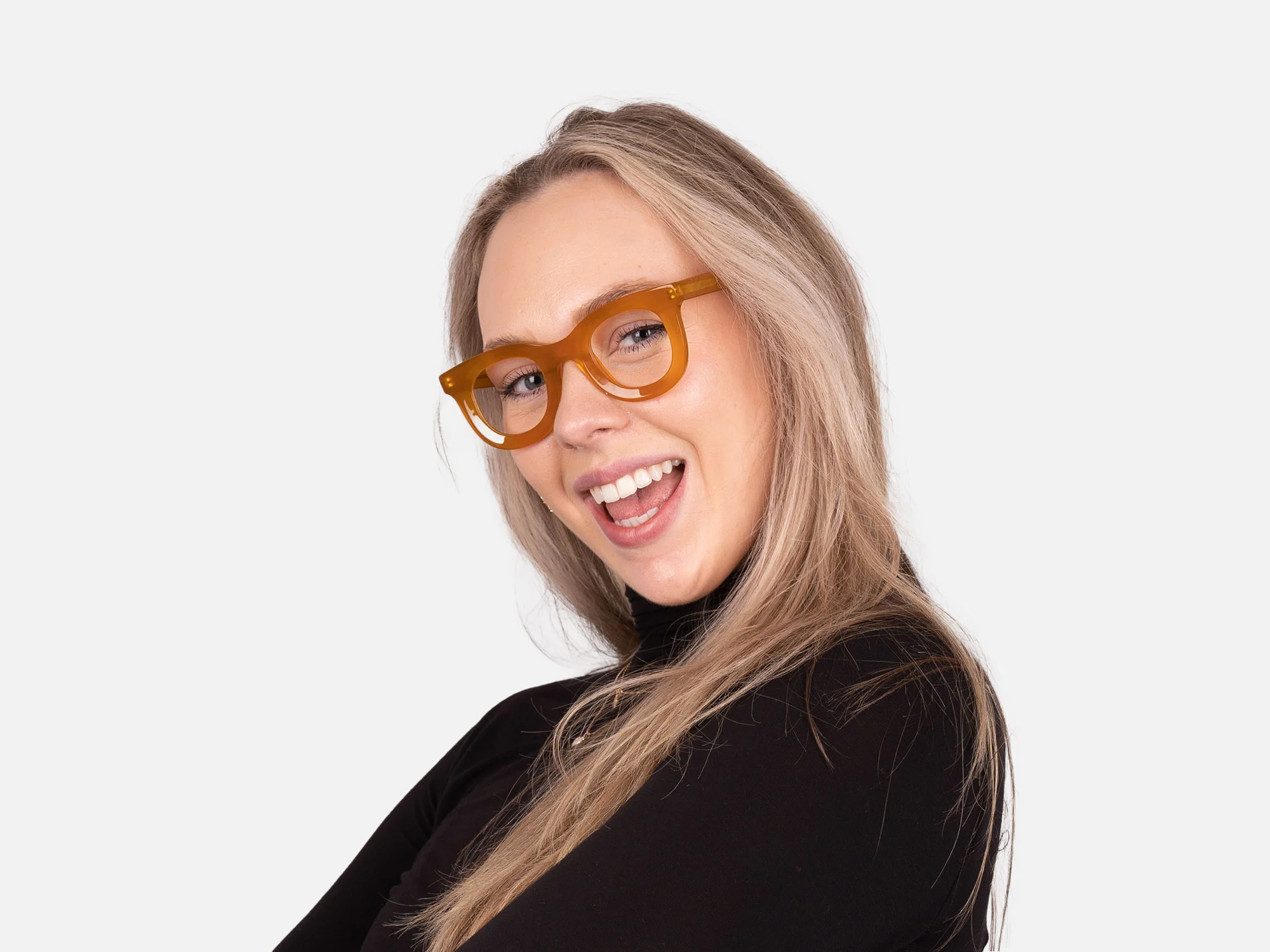 Gold Square Glasses-54
