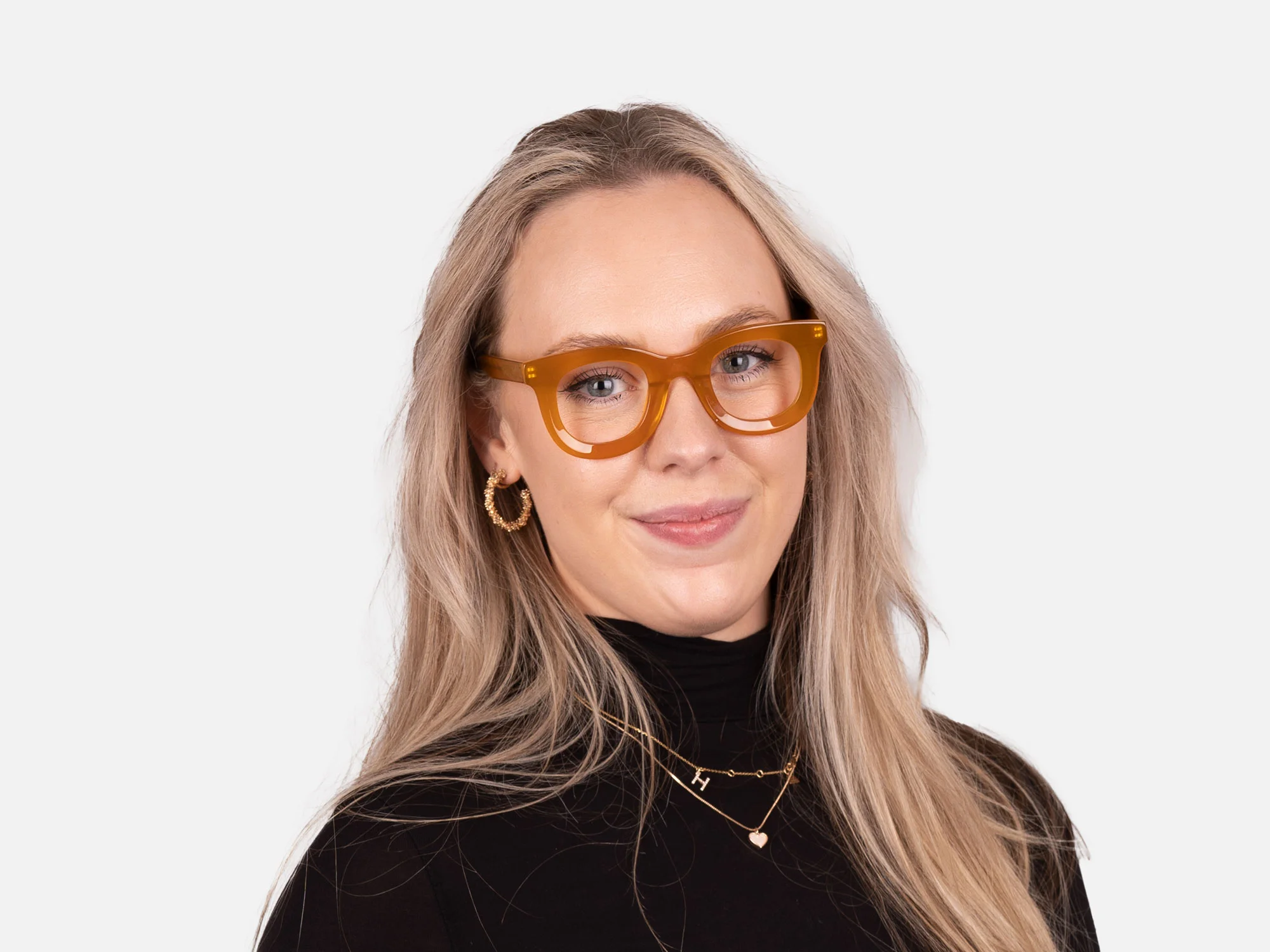 Gold Square Glasses-51