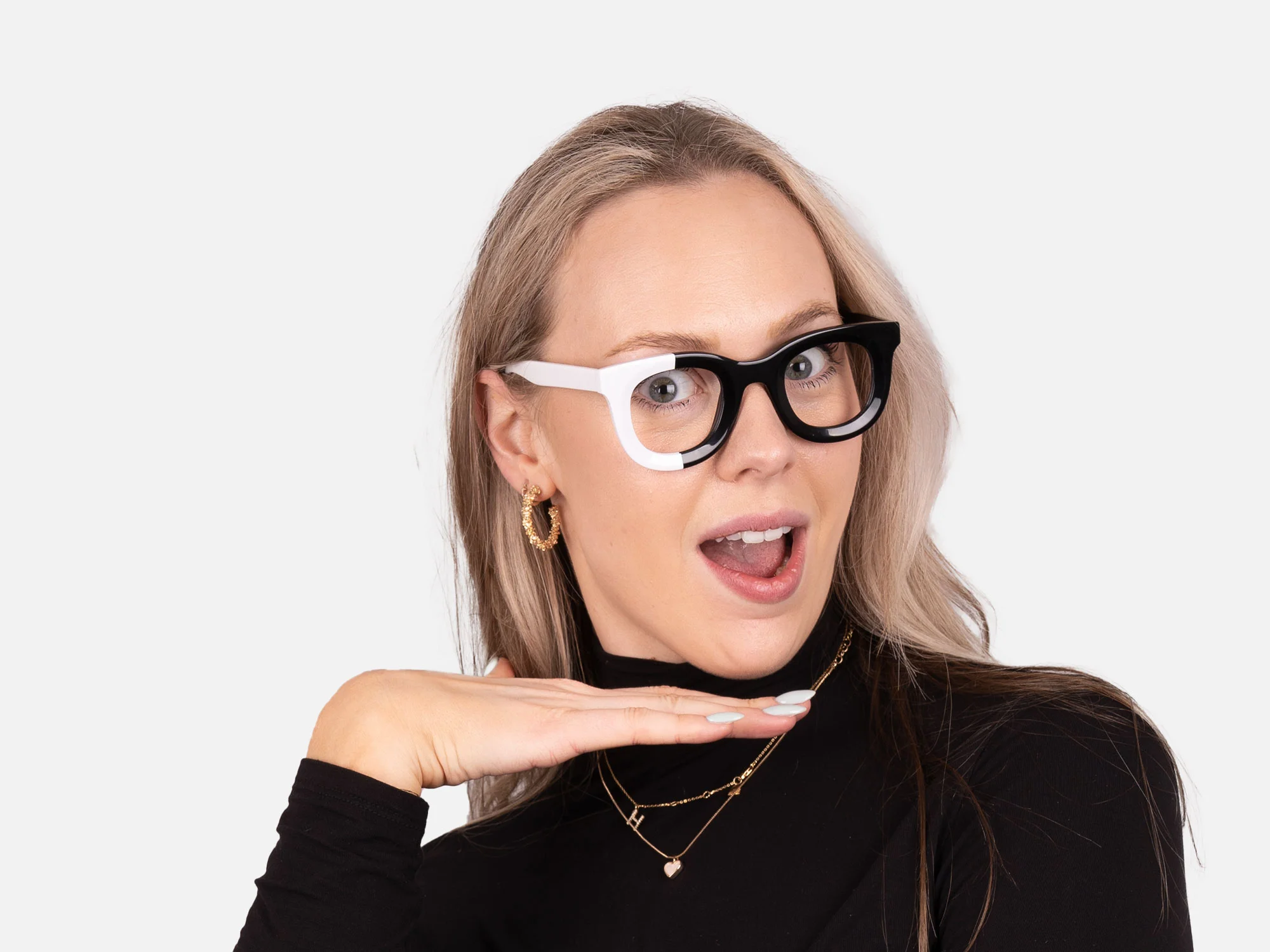 Black And White Eyeglasses-55