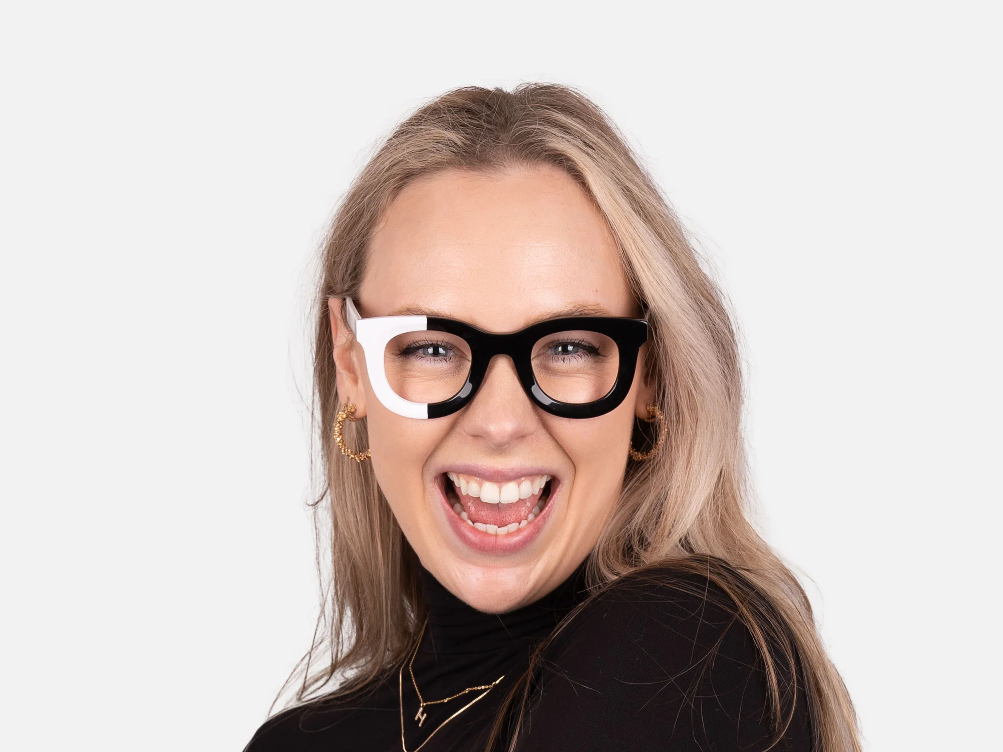 Black And White Eyeglasses--52