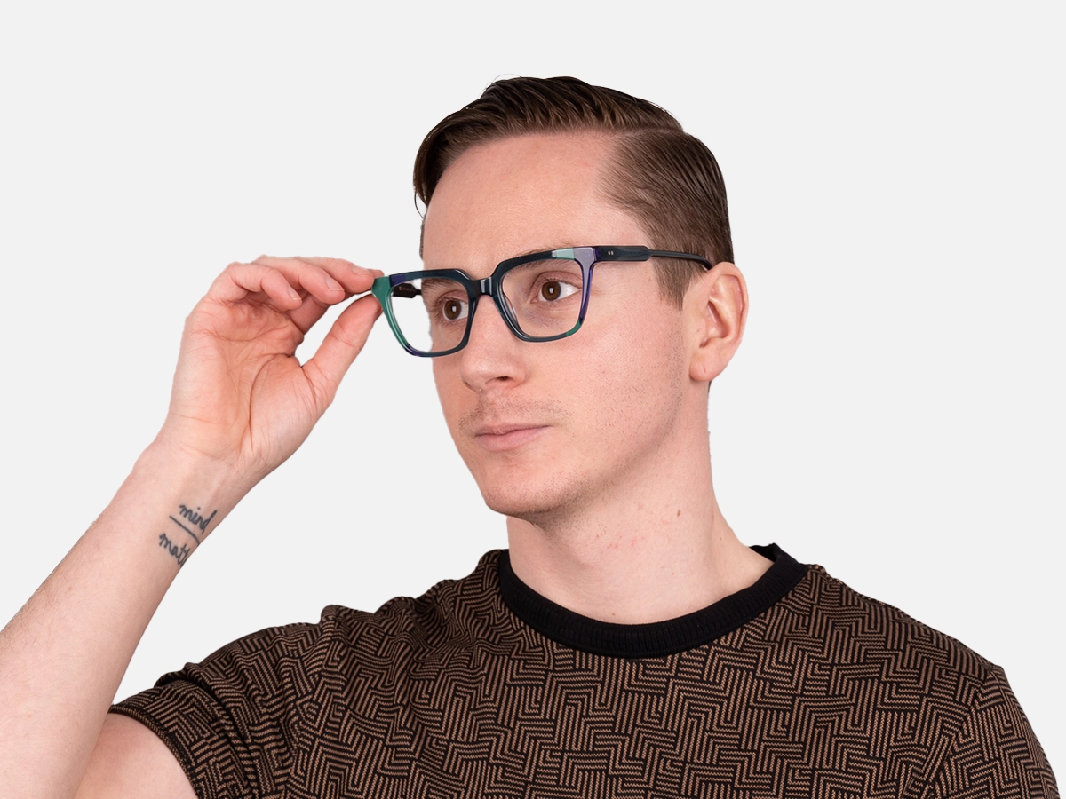 Clear Green Glasses-743